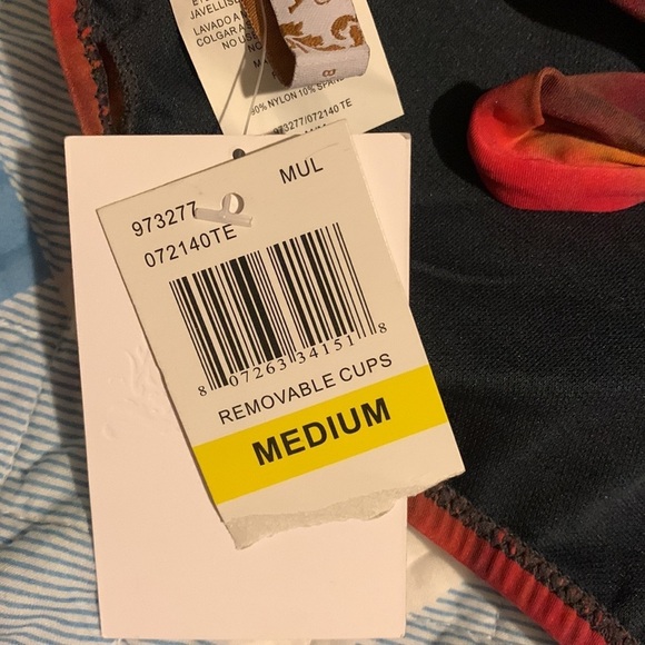 NWT Becca by Rebecca Virtue Electric Current Multicolor Macrame Halter Top - Picture 10 of 12